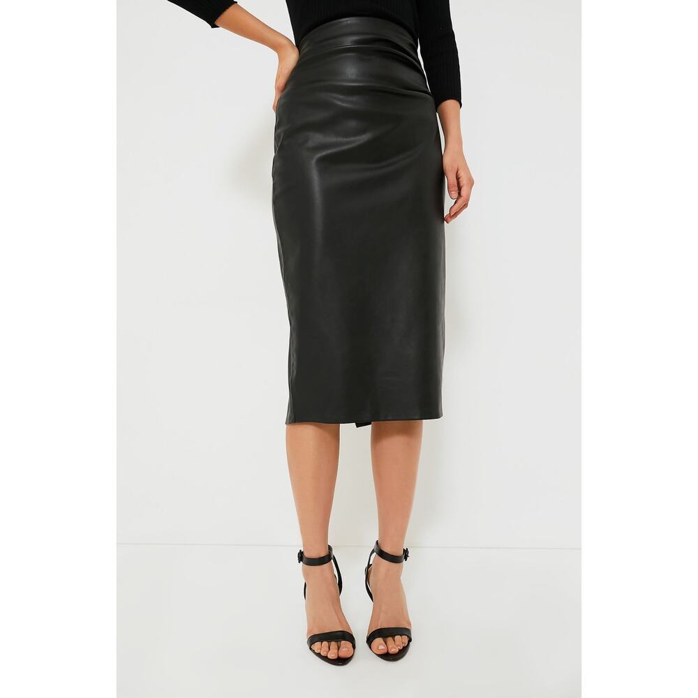 Tuckernuck Pomander Place Monica Faux Leather Skirt Black L - Picture 6 of 14